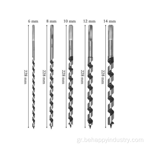 5pcs Hex Shank Brad Point Augers Drill Bits